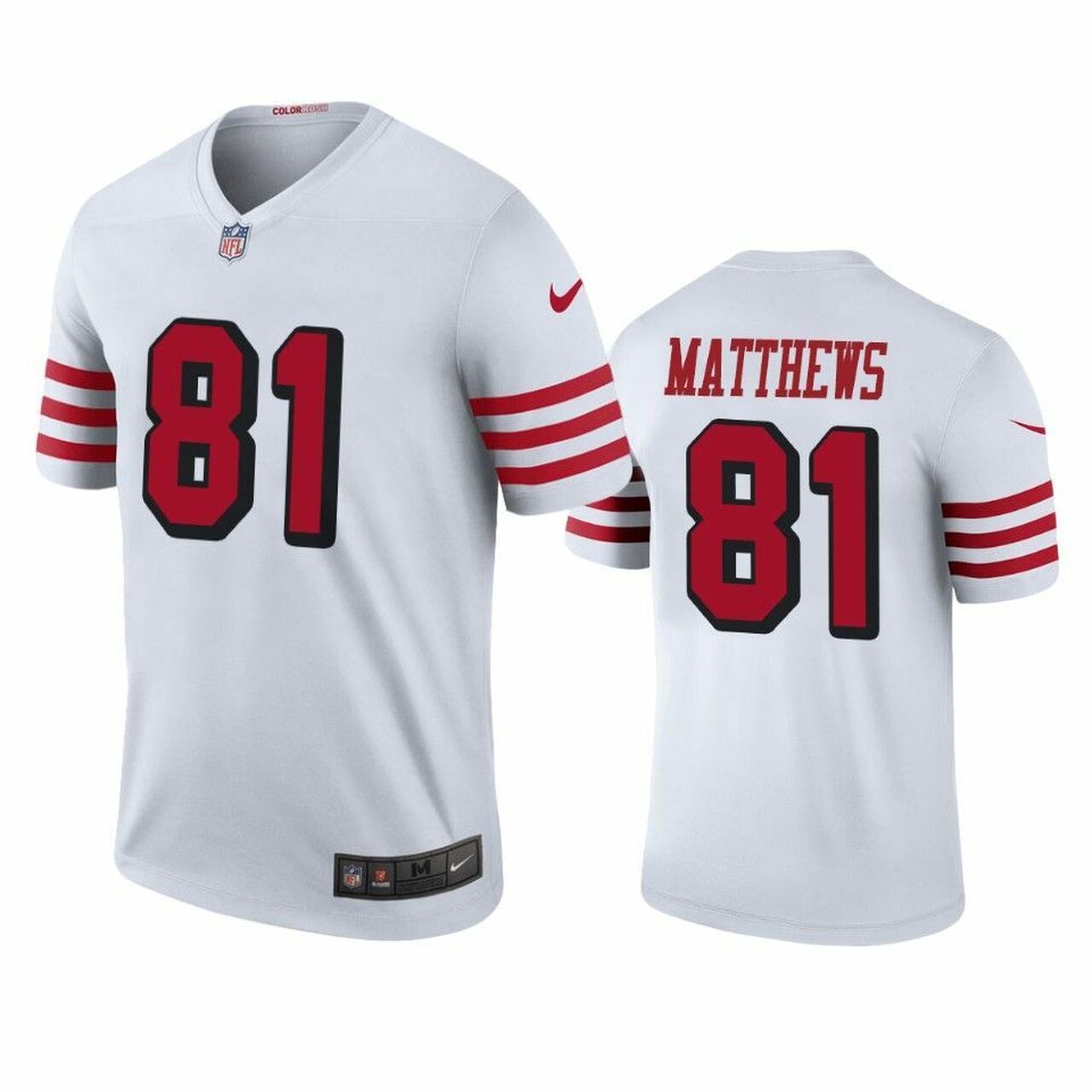 Men San Francisco 49ers #81 Jordan Matthews Nike White Color Rush Legend Player NFL Jersey